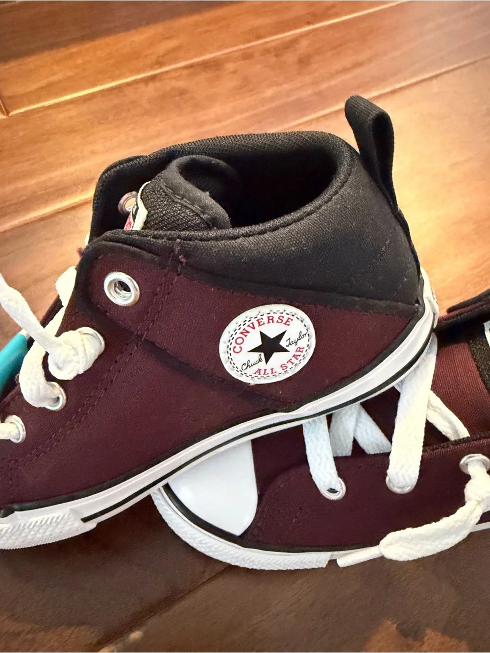 Converse Toddler Burgundy / Black High-Top Sneakers size 10 NWT